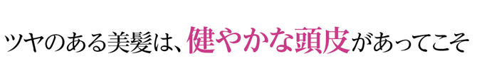 ツヤのある美髪は、健やかな頭皮があってこそ