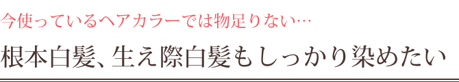 今使っているヘアカラーでは物足りない、根元白髪、生え際もしっかり染めたいなら、髪萌カラーアップ