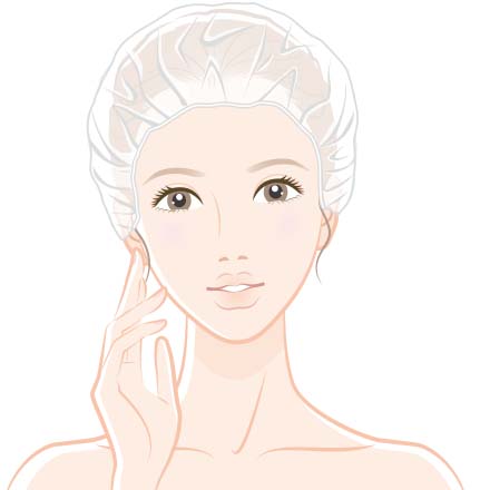 ヘアキャップをして放置する